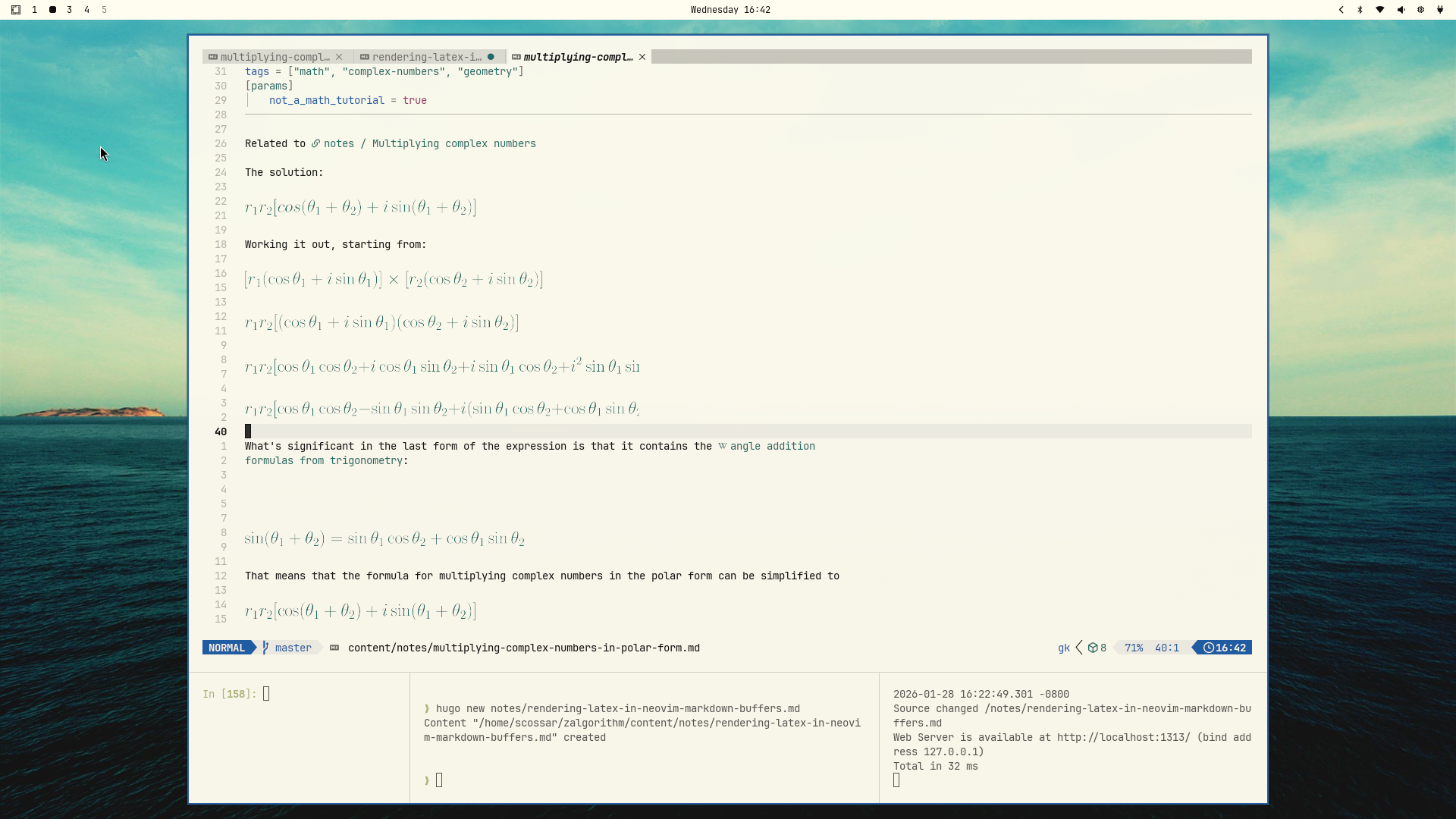 Neovim LaTeX example
