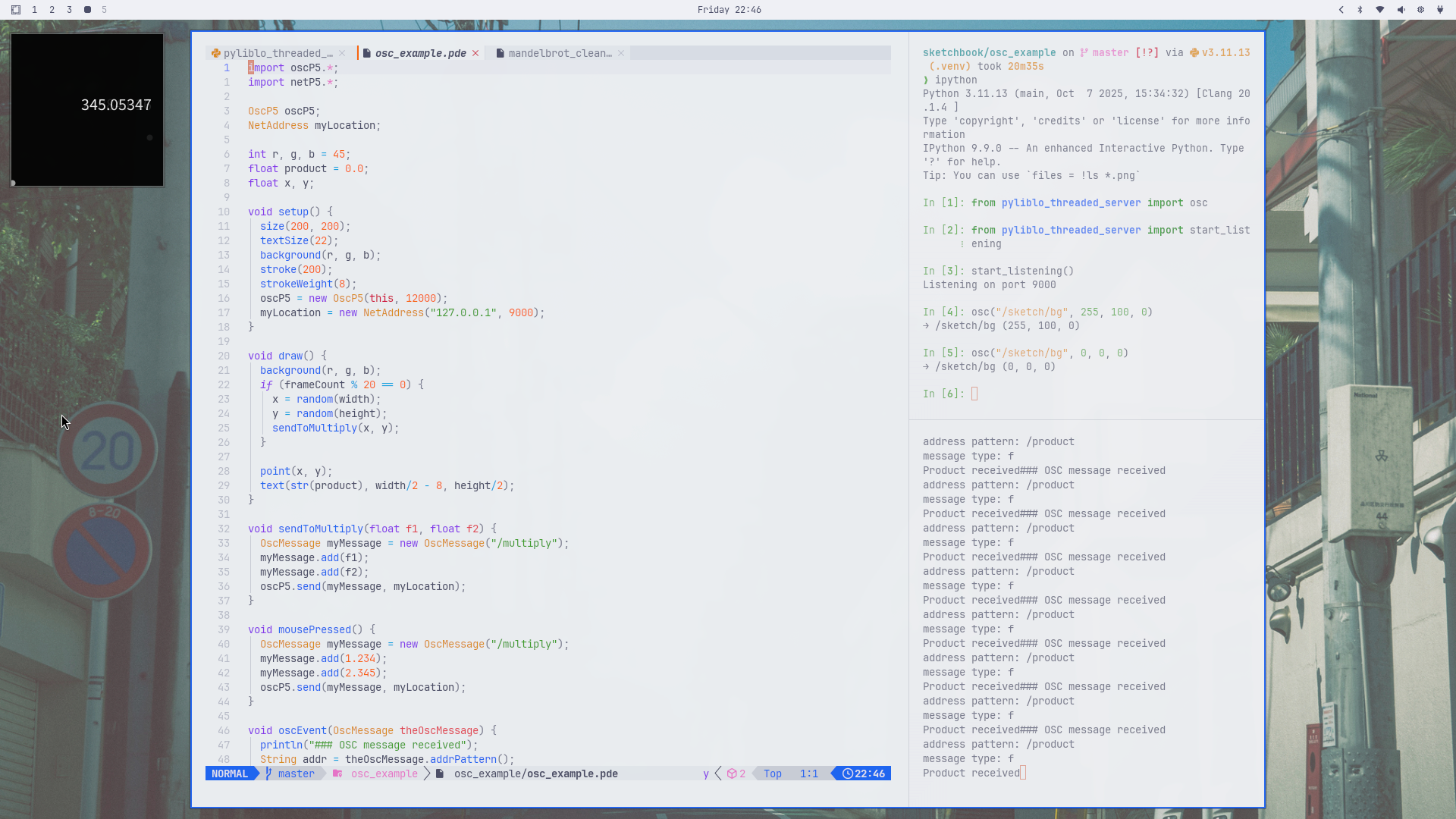 Processing/Python OSC
